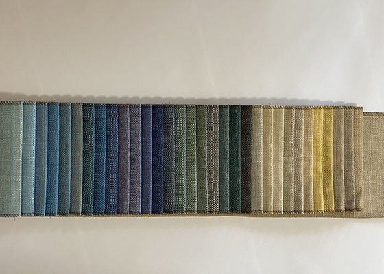 Tapisserie d'ameublement beige Sofa Fabric Linen Look Shrink résistant