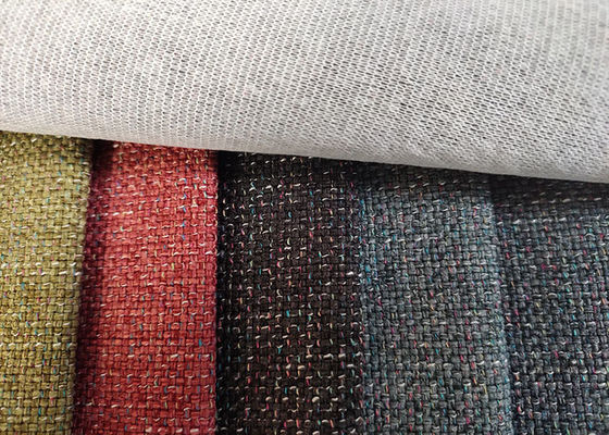 Tissu 100% de Sofa Fabric Linen Plain Dyed de tapisserie d'ameublement de polyester