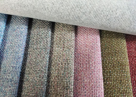 Tissu 100% de Sofa Fabric Linen Plain Dyed de tapisserie d'ameublement de polyester