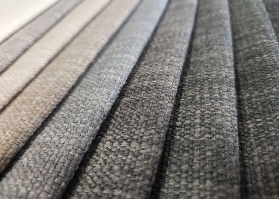 Mélange imperméable de Gray Linen Upholstery Fabric Polyester