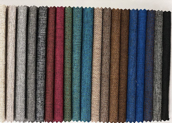 Polyester 100% de couleur de Doris Linen Sofa Fabric Pure de chiffrage