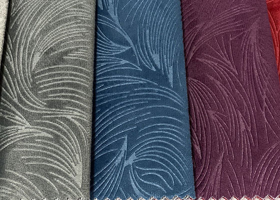 Le velours Sofa Fabric 3D du polyester 100 a gravé le tissu en refief de tapisserie d'ameublement de velours