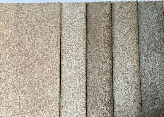 La plaine a sué le tissu de tapisserie d'ameublement en cuir de suède de Faux de Sofa Fabric 150gsm
