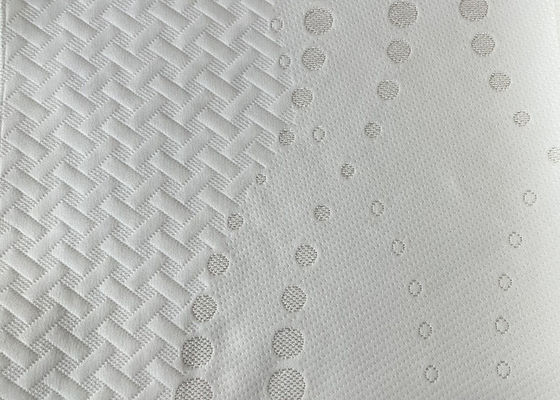 Le double imperméable de polyester de coton de GV de tissu blanc de jacquard tricotent le tissu