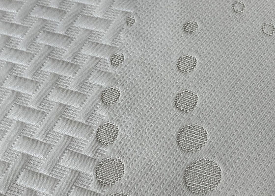 Le double imperméable de polyester de coton de GV de tissu blanc de jacquard tricotent le tissu