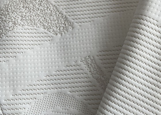 tissu tricoté blanc de jacquard de tissu de matelas de polyester de 250cm