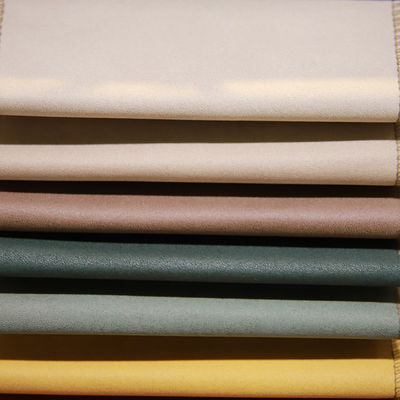 Suède Sofa Fabric, tissu de velours de tapisserie d'ameublement de suède de Brown de panne d'électricité