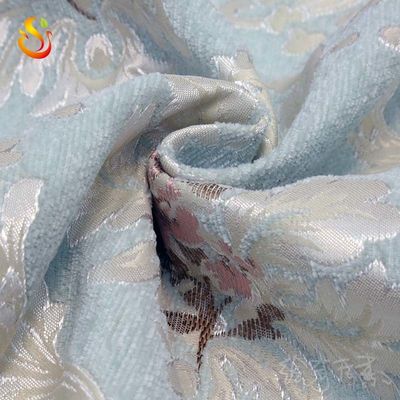 Tissu écologique de jacquard de Sofa Fabric Brocade White Cotton de jacquard