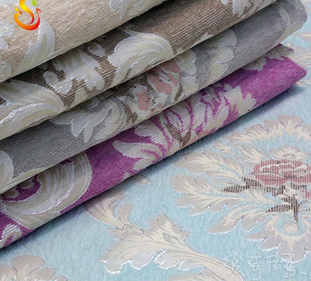 Tissu écologique de jacquard de Sofa Fabric Brocade White Cotton de jacquard