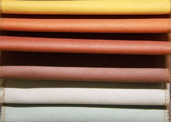 Suède Sofa Fabric, tissu de velours de tapisserie d'ameublement de suède de Brown de panne d'électricité