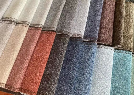 Chenille mou Sofa Fabric Long Pile Woven BS5852 de jacquard ignifuge