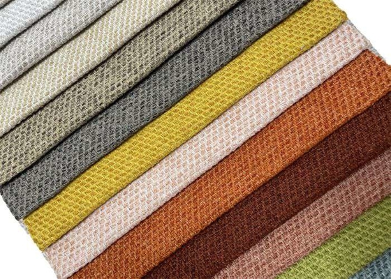 Upholstery Polyester Linen Look Fabric Anti Static For Sofa Cushion